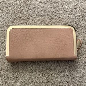 Urban Expressions Blush Wallet with Gold Trim
